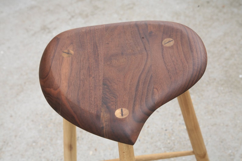 Canadian Walnut Bar Stools Inspired by Esherick Etsy