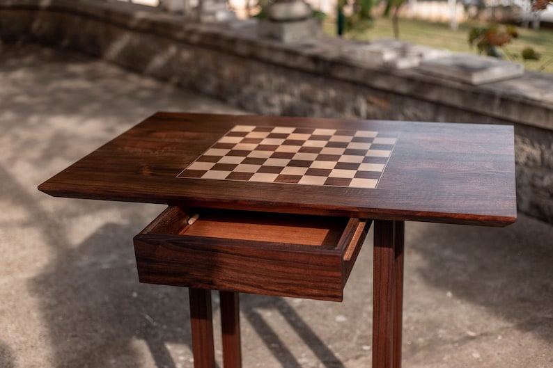 Chess table with drawer image 5