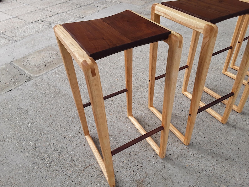 Full wood bar stools Etsy