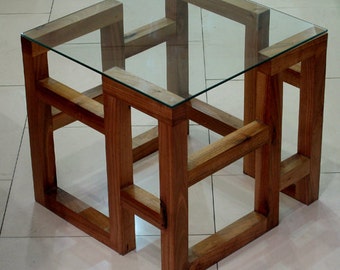 Stylish glass coffee table