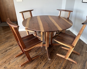 LATINA Round Dining Table 120cm - Dark Brown / Black – Modern Furniture