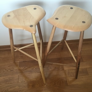 Maple bar stools inspired by Esherick