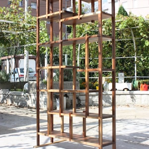 Artistic walnut bookshelf