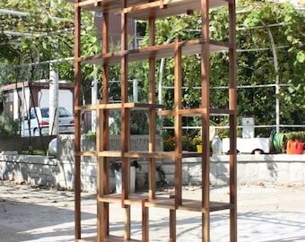 Libreria artistica in noce