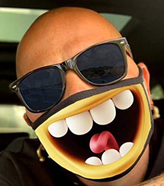Face Mask Big Mouth design. Show your SMILE Etsy