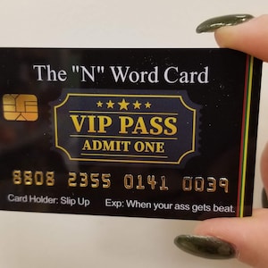 Official N Word Pass Card: 4 PACK Funny (Novelty Card) FREE Fast SHIPPING.