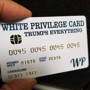 White Privilege Card 4 pack Trumps Everything * TWO STYLES* (Novelty Card) FREE Shipping