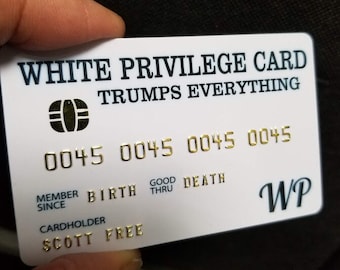 White Privilege Card 4 pack Trumps Everything * TWO STYLES* (Novelty Card) FREE Shipping