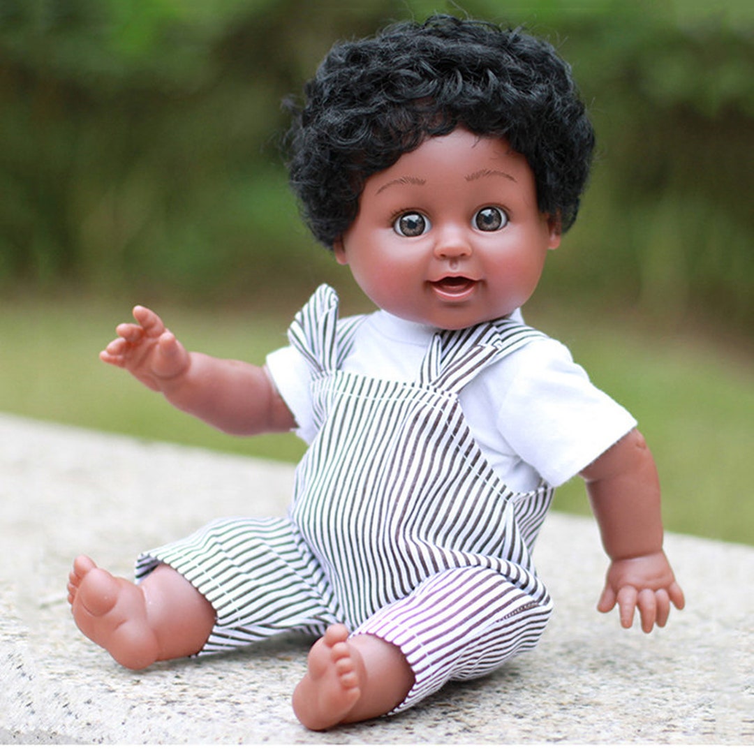 Poupées noires Poupées afro-américaines Poupées noires,poupées bébé pour  filles de 3 ans,poupée en peluche jouet pour fille Housedoll