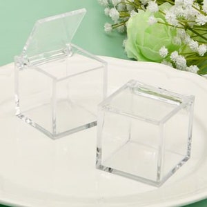 Plastic Box: Clear and Small Miniature size. (Free Shipping).