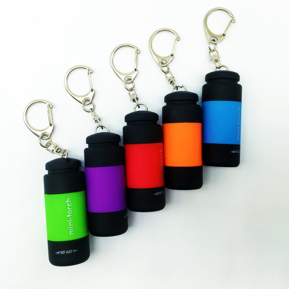 JKG Lot de 2 petites lampes de poche LED pour porte-clés – Visible