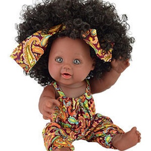 Black Baby Doll in Jumpsuit: Girl Pretty and Cute  FREE Priority SHIPPING