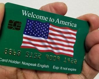 Funny Card: Welcome to America Official Card 4 Pack (Novelty Card) FREE SHIPPING.