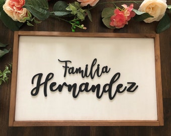 Custom Familia wood sing
