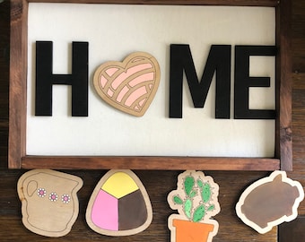 Home -interchangeable sign