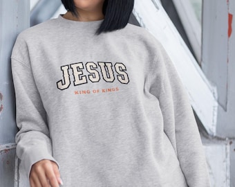 Sudadera cristiana unisex de cuello redondo/católica, regalo religioso para él y para ella