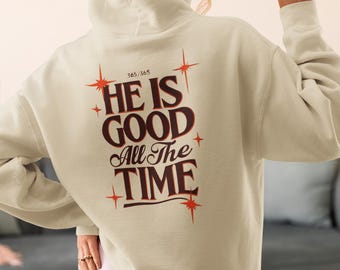Sudadera con capucha "Dios es bueno"/Sudadera cristiana unisex, regalo religioso para él y para ella