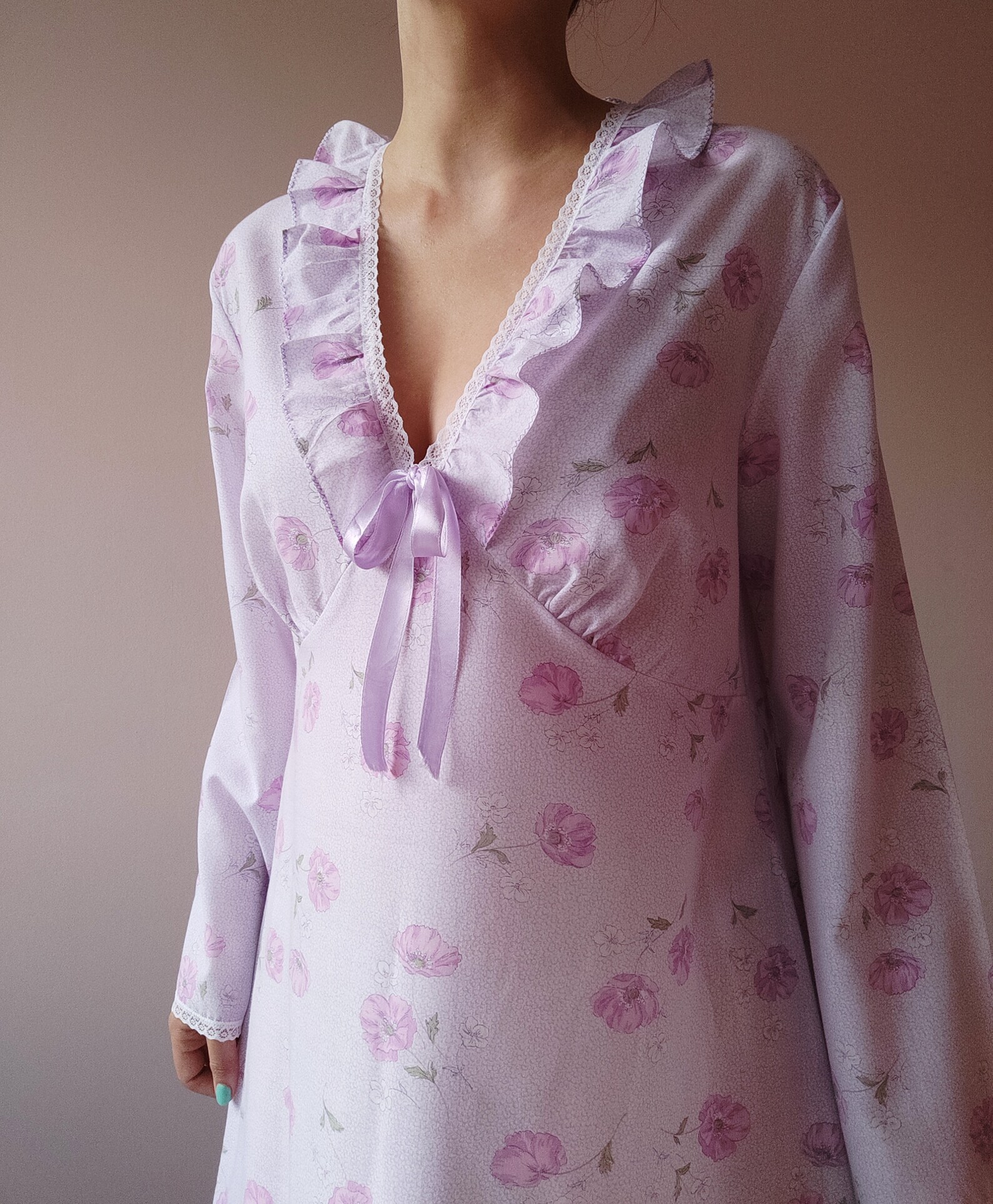 Chemise de nuit vintage XL Fran?�ais chemise de nuit chemise - Etsy France