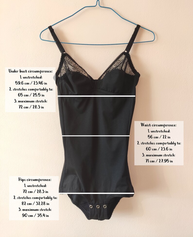 Vintage Body Shaper, XXSXS, Bodysuit, Italian Shapewear, Black Shaping