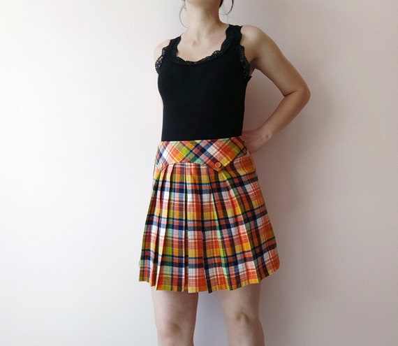 tartan mini skirt 1960s