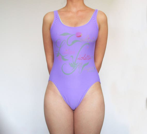 pastel purple swimsuit