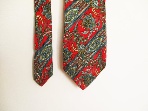 Silk tie, Daniel Valente, Designer Tie, vintage t… - image 2