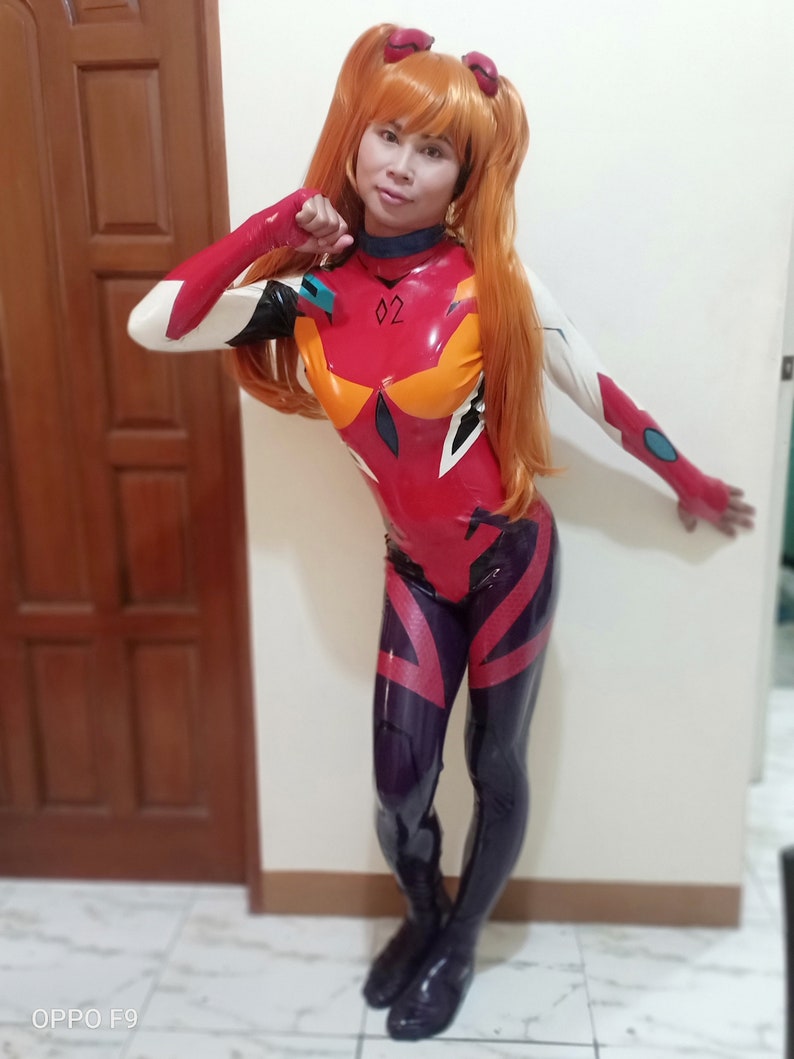 Latex Asuka V3 NGE Plugsuit Cosplay Costume Etsy