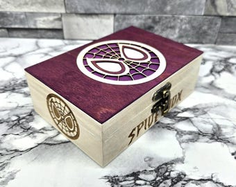 Spidey Box Spider Gwen Ghost Spider Inspired...Personalization Available