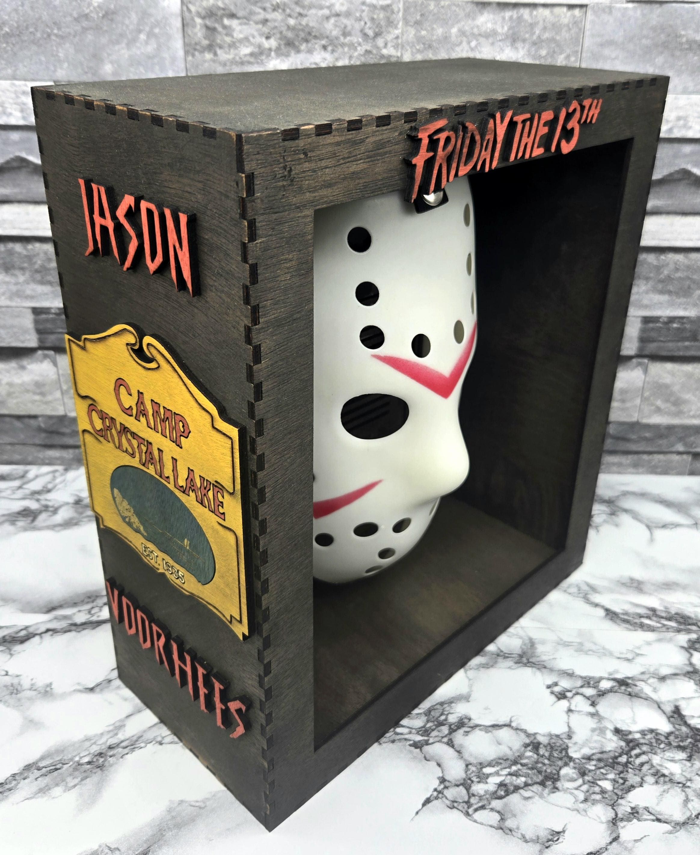 Full Size Hockey Mask Shadow Box Jason Friday the 13th