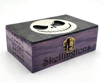 Skellington inspired many faces of JACK Gift Box Personalization available