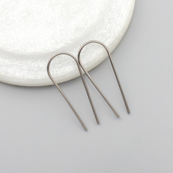 Thick niobium hoops Hypoallergenic hoops Unisex earrings Hypoallergenic earrings