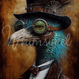 Cogsworth - By Whimsykel Designs - steampunk-industrial- Bird- Decoupage Paper-2 sizes- 14x20” or 21x29”- Fast Shipping