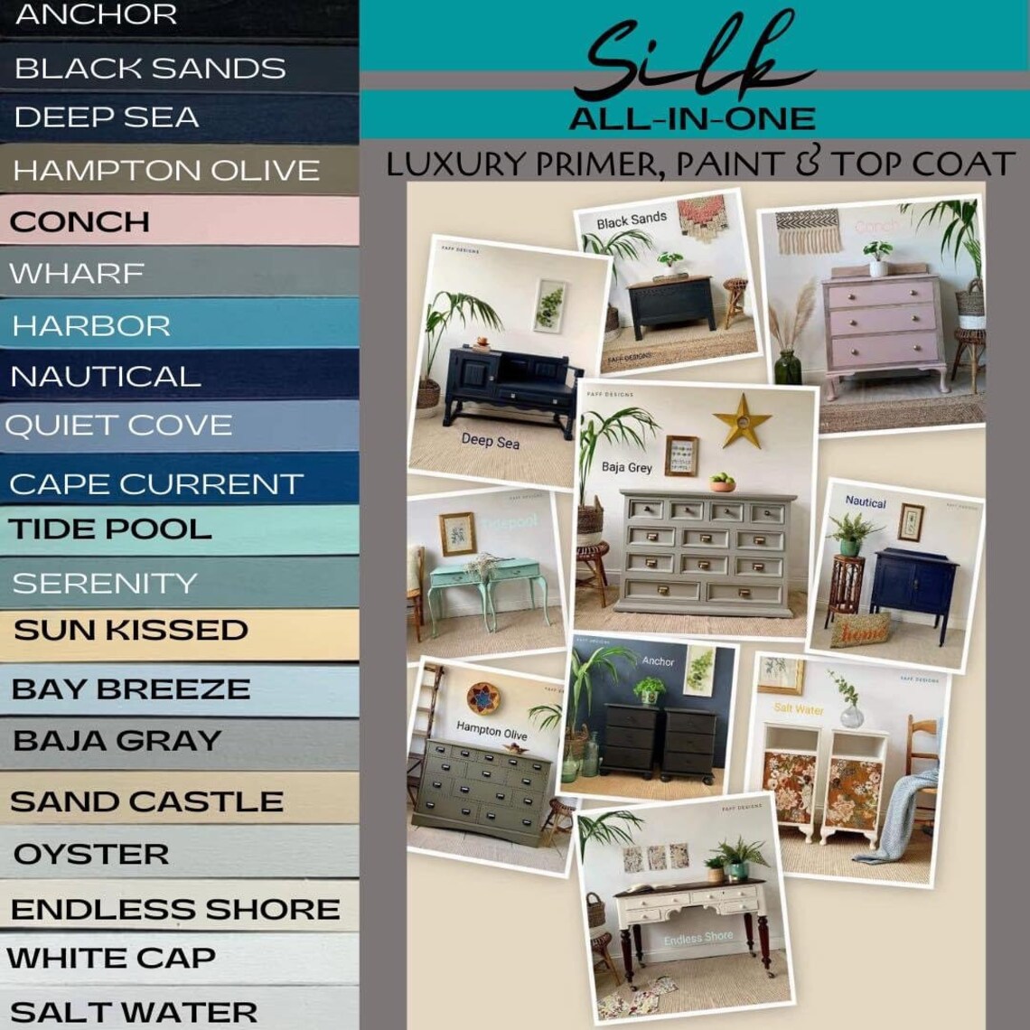 Dixie Belle Silk Paint All in One Mineral Paint. 20 Colors We Etsy