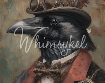 Corazón de Cuervo - Diseños Whimsykel - Decoupage para muebles grandes - Cuervo Mágico - Envío rápido