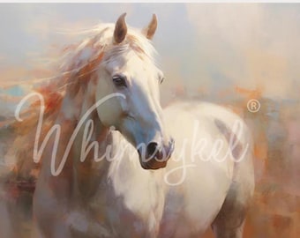 Lunas Lightning / Tejido de decoupage para muebles grandes / Caballo blanco / Por Whimsykel Designs / Envío rápido