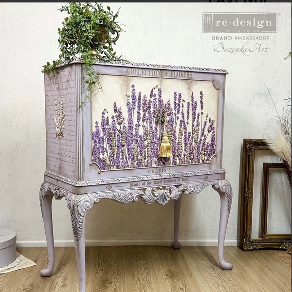 Champs De Lavender Redesign withPrima Decor Transfer-FurnitureTransfer- Rub on Transfer- 24x35 3 sheets Fast Shipping