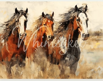 Graceful Stead’s - Furniture- Decoupage paper - 29 x 21” or  14” x 20” - Whimsykel Designs-  Horse Decoupage