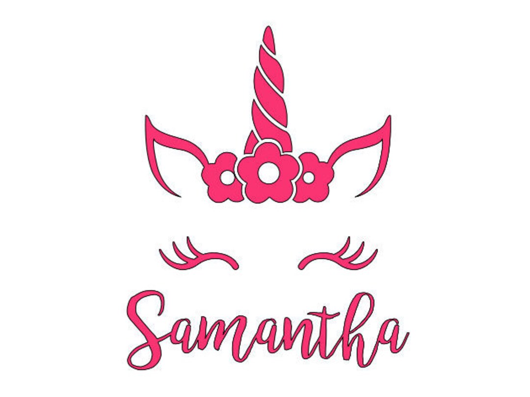 Unicorn Decal Unicorn Head Decal Personalized Unicorn Decal Etsy