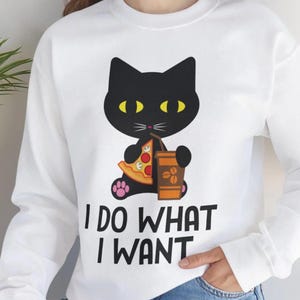 I Do What I Want Cat T-Shirt, Funny Cat T-Shirt, Cat Design Unisex T-Shirt, Bold Statement Tee, Gift for Cat Lovers
