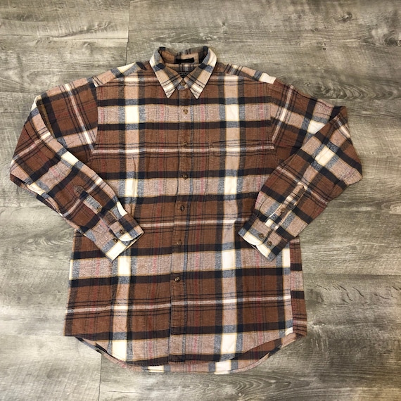 Brown black and white flannel Clearance