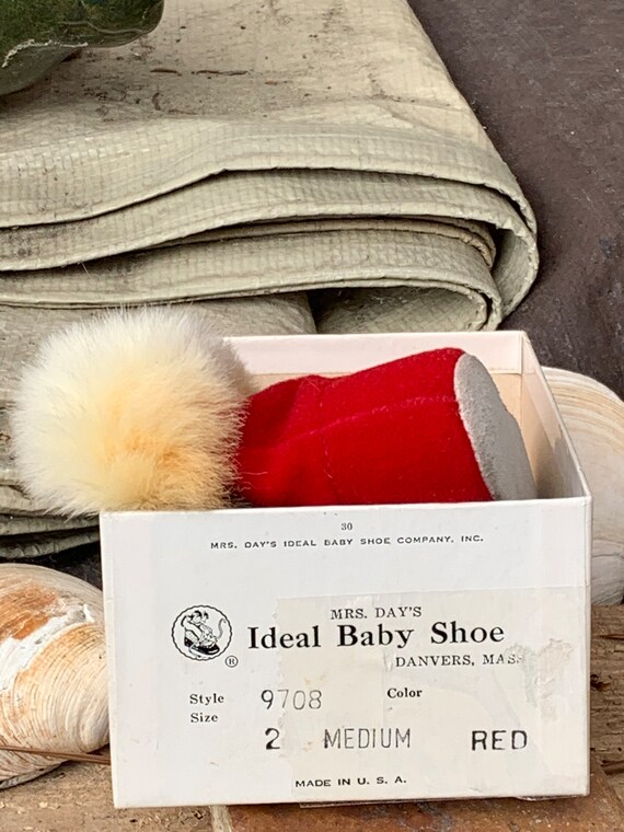 Mrs Day's Ideal Baby Shoe Red Booties Med 2 - image 8