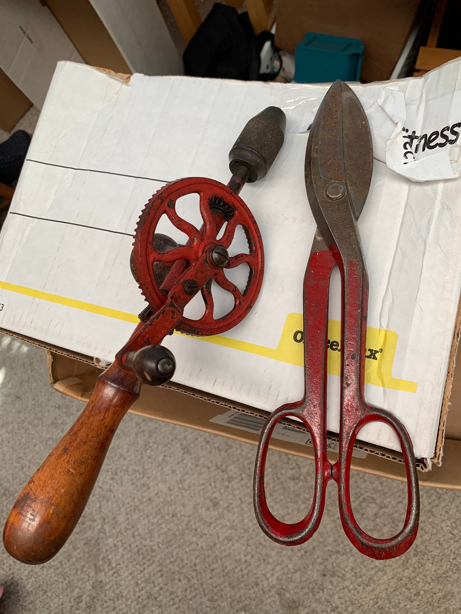 Vintage Tools Tin Snips Hand Drill 2 lot | Etsy