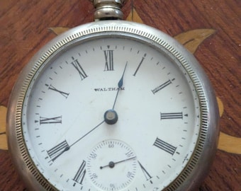 Raro reloj de bolsillo Waltham P S Bartlett 18, tamaño 17, con joyas, de 1901, que funciona y mantiene la hora.