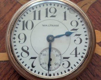 Rare 1919 Waltham Vanguard 10k Gold Filled Case 23 Jeweled Movement 16 Size Pocket Watch Running and Keeping Time