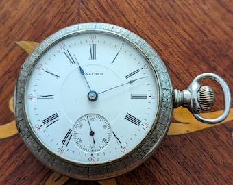 1907 Waltham P. S. Bartlett 17 Ruby Jeweled 18 Sized Ornate Cased Pocket Watch Running
