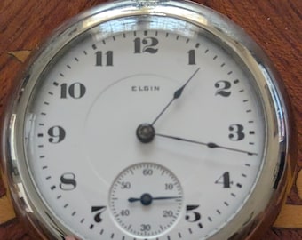 1891 Elgin 18 Size 7 Jeweled Pocket Watch Running and Keeping Time