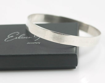 Solid Silver bangle, Adults Silver bangle , Stacking bangle