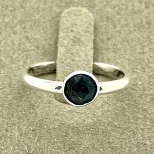 Kyanite stacking ring, droplet ring, Silver stackable ring image 7