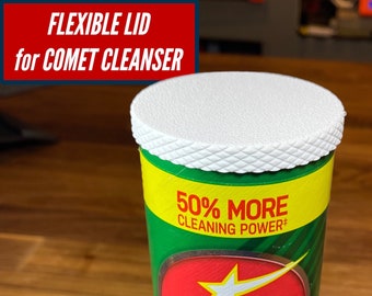 FLEXIBLE Lid for Comet Cleanser | Fits snugly on powder cleanser can | Cover for Comet cans