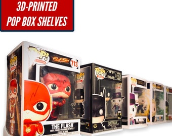 Superhero DIY® Floating Shelves for Funko Pop Boxes | Display Shelf | For Soft Cases, Hard Protectors or Funko Box only | Screws included
